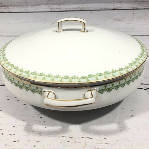 MZ Austria Habsburg China Covered Round Dish - Picture 4 of 10